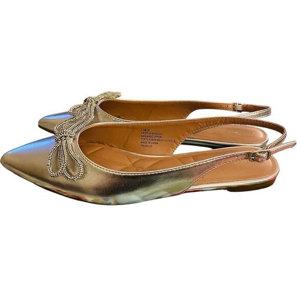 BCBGeneration Kristin Silver Pointed Flat Slingback - Picture 6 of 9